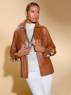 Creation L Chemisiers<Chemisier imitation cuir souple