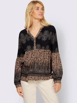 Linea Tesini Chemisiers<Chemisier imitation léopard tendance