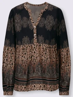 Linea Tesini Chemisiers<Chemisier imitation léopard tendance