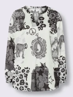 Mandarin Chemisiers<Chemisier imprimé animal décoratif