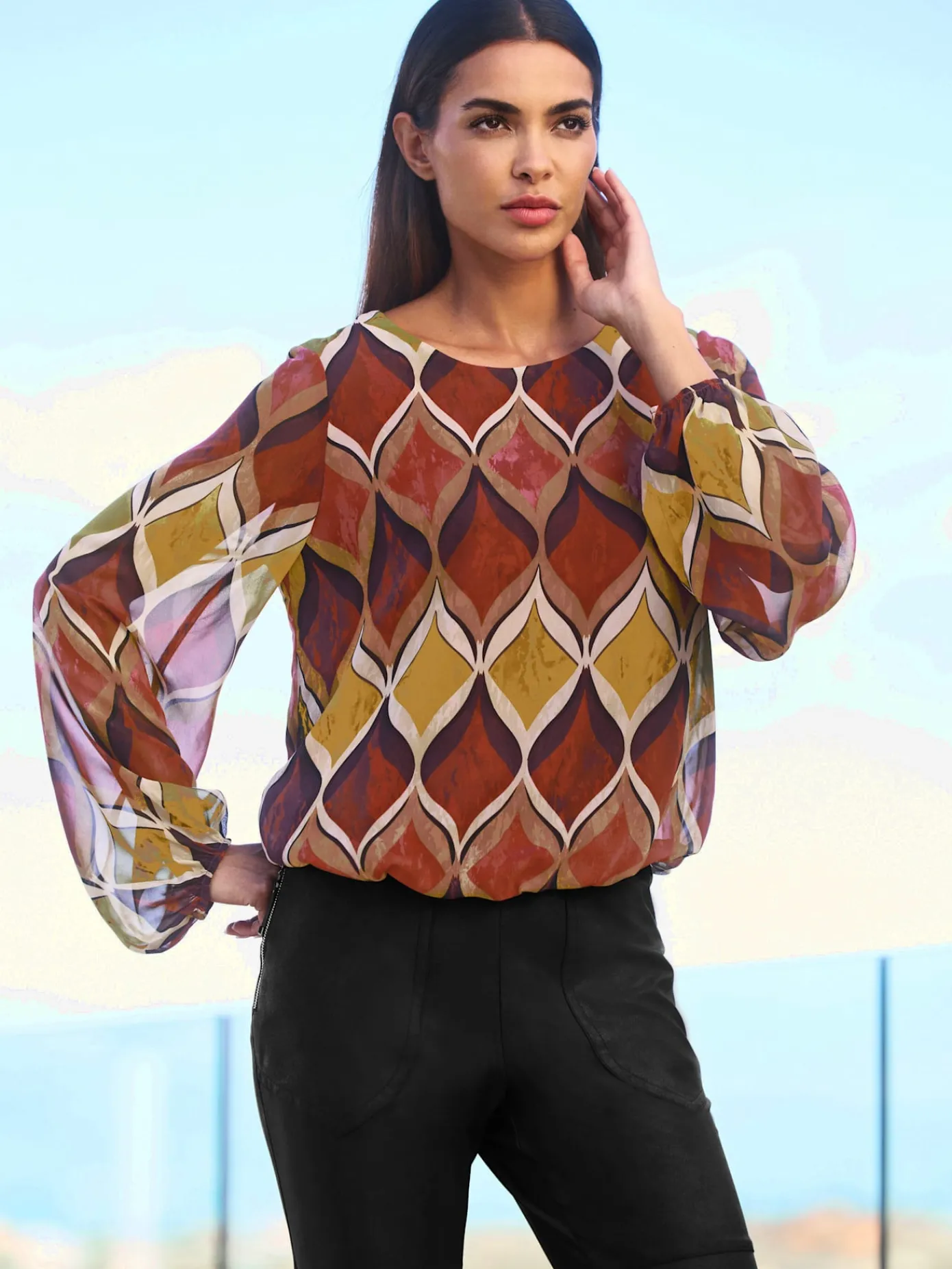 Rick Cardona Chemisiers<Chemisier imprimé graphique