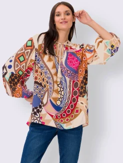 Mandarin Chemisiers<Chemisier joli imprimé