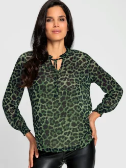 Ashley Brooke Chemisiers<Chemisier joli motif léopard