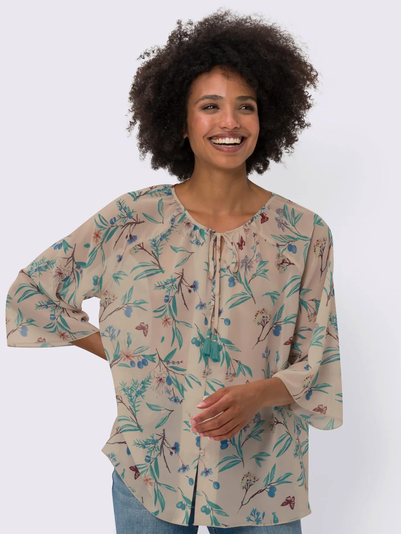 Linea Tesini Chemisiers<Chemisier lien à nouer avec houppes