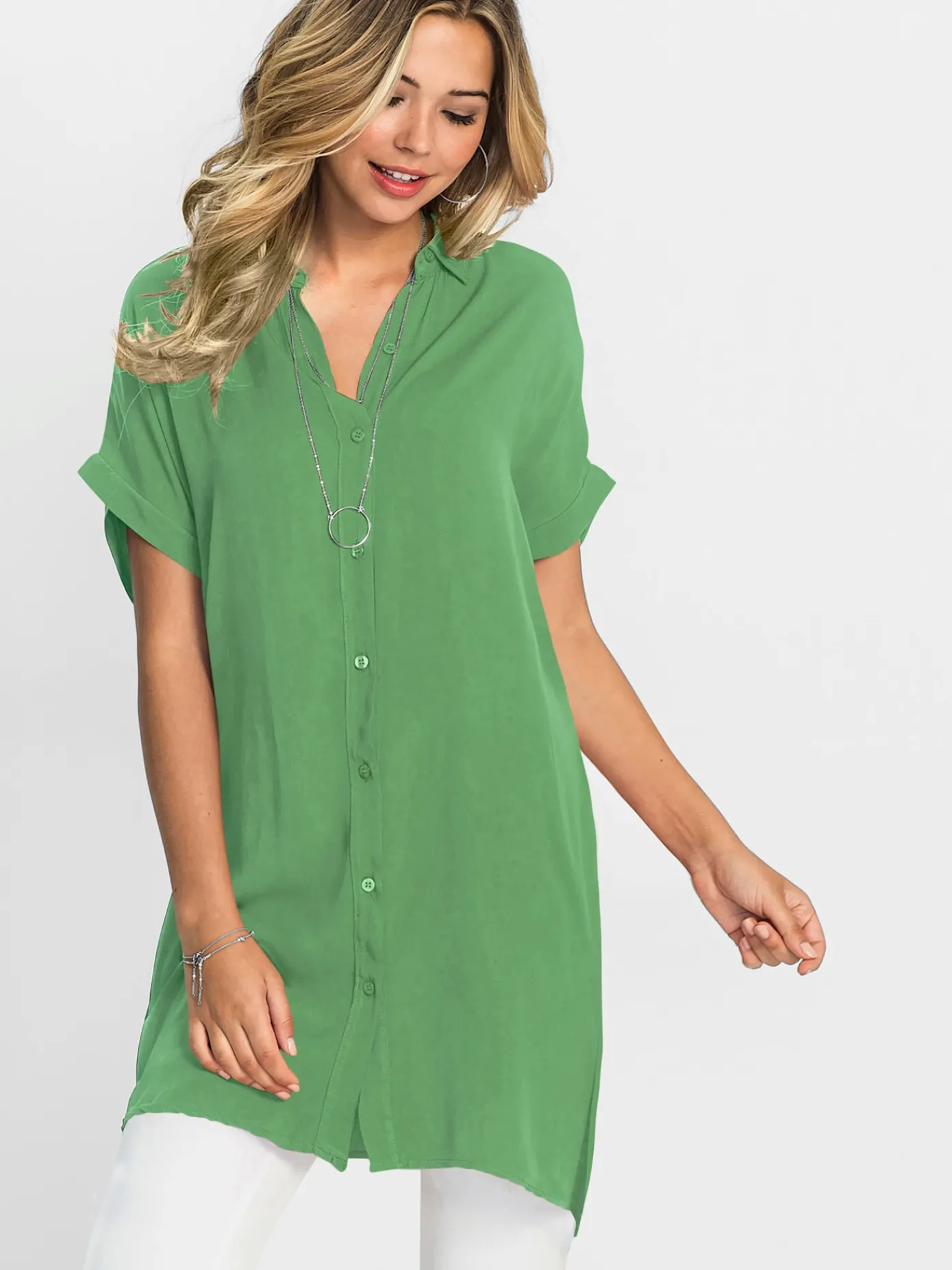 Chemisiers<Chemisier long pure viscose