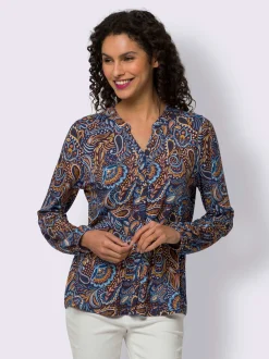 Linea Tesini Chemisiers<Chemisier motif paisley coloré