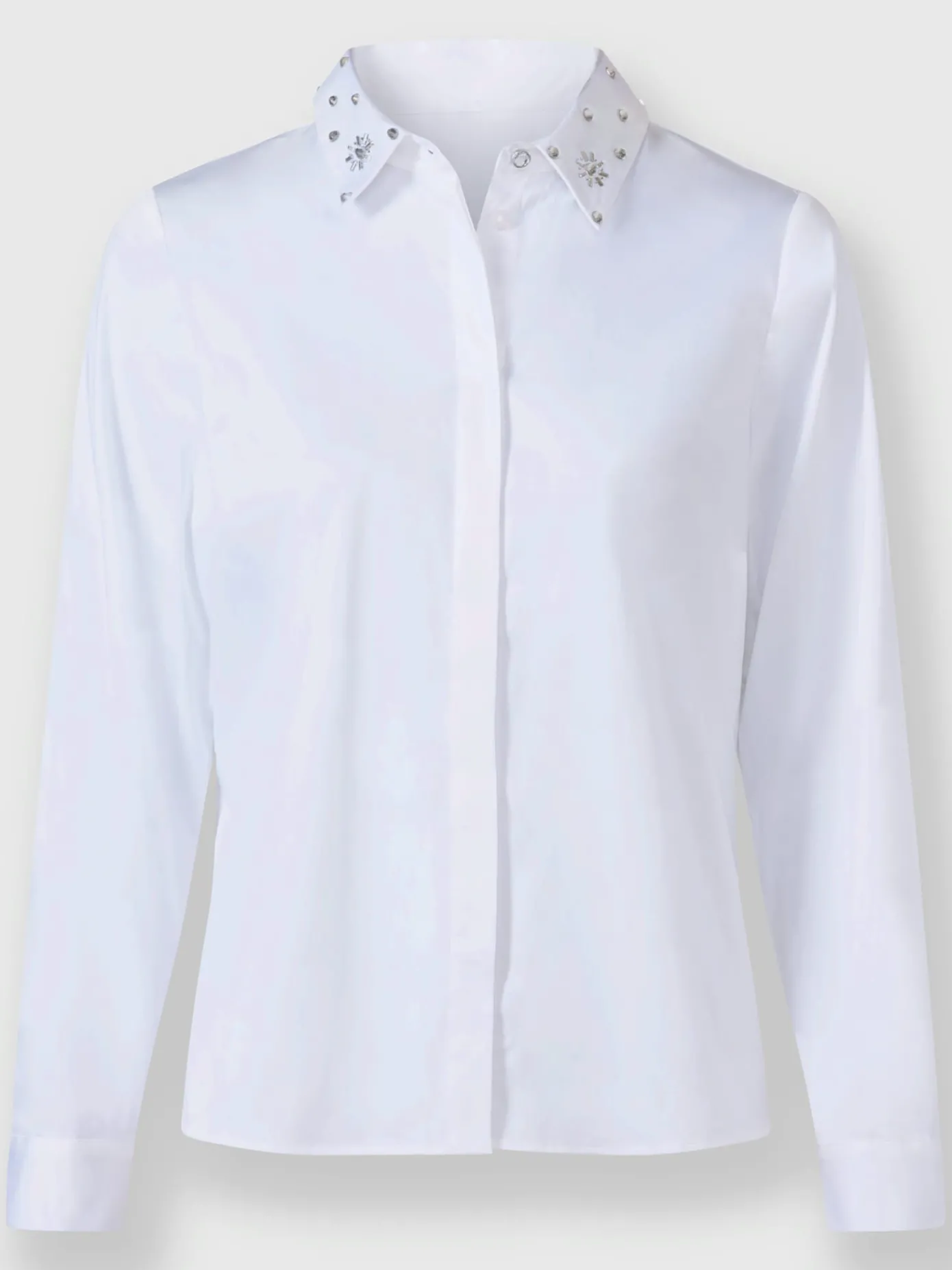 Ashley Brooke Chemisiers<Chemisier pierres fantaisie sur le col