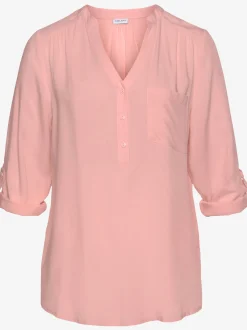 LASCANA Chemisiers<Chemisier sobre avec col v