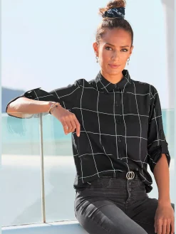 LASCANA Chemisiers<Col chemisier classique