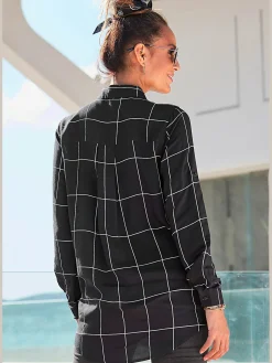 LASCANA Chemisiers<Col chemisier classique