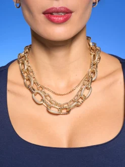 Bijoux<Collier doré tendance