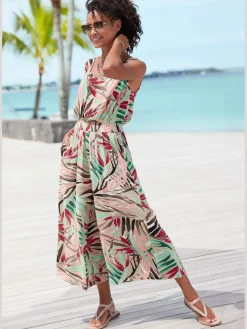 Vivance Combinaisons|Pantalons<Combinaison 7/8 encolure ronde dégagée