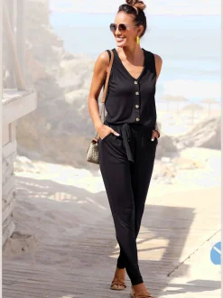 LASCANA Combinaisons|Pantalons<Combinaison avec encolure en v