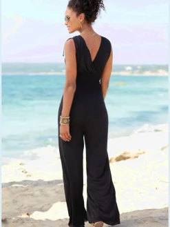 LASCANA Combinaisons|Pantalons<Combinaison col v effet cache-cœur devant et au dos