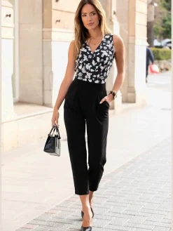 LASCANA Combinaisons|Pantalons<Combinaison combiné avec encolure en v