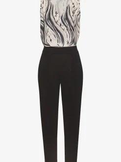 LASCANA Combinaisons|Pantalons<Combinaison combiné avec encolure en v et bouton-pression