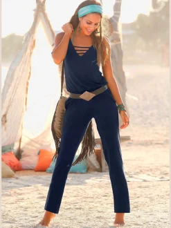 s.Oliver Combinaisons|Pantalons<Combinaison encolure en v dégagée devant et au dos