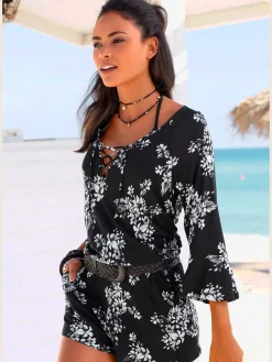 LASCANA Combinaisons|Pantalons<Combinaison manches 3/4 évasées