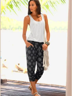 LASCANA Pantalons<Corsaire de plage pantalon d'été en viscose douce