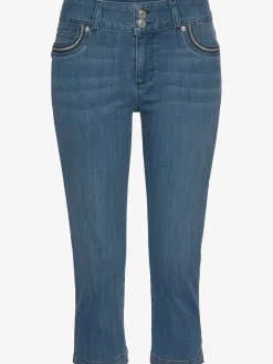 LASCANA Jeans|Pantalons<Corsaire en jean à deux boutons