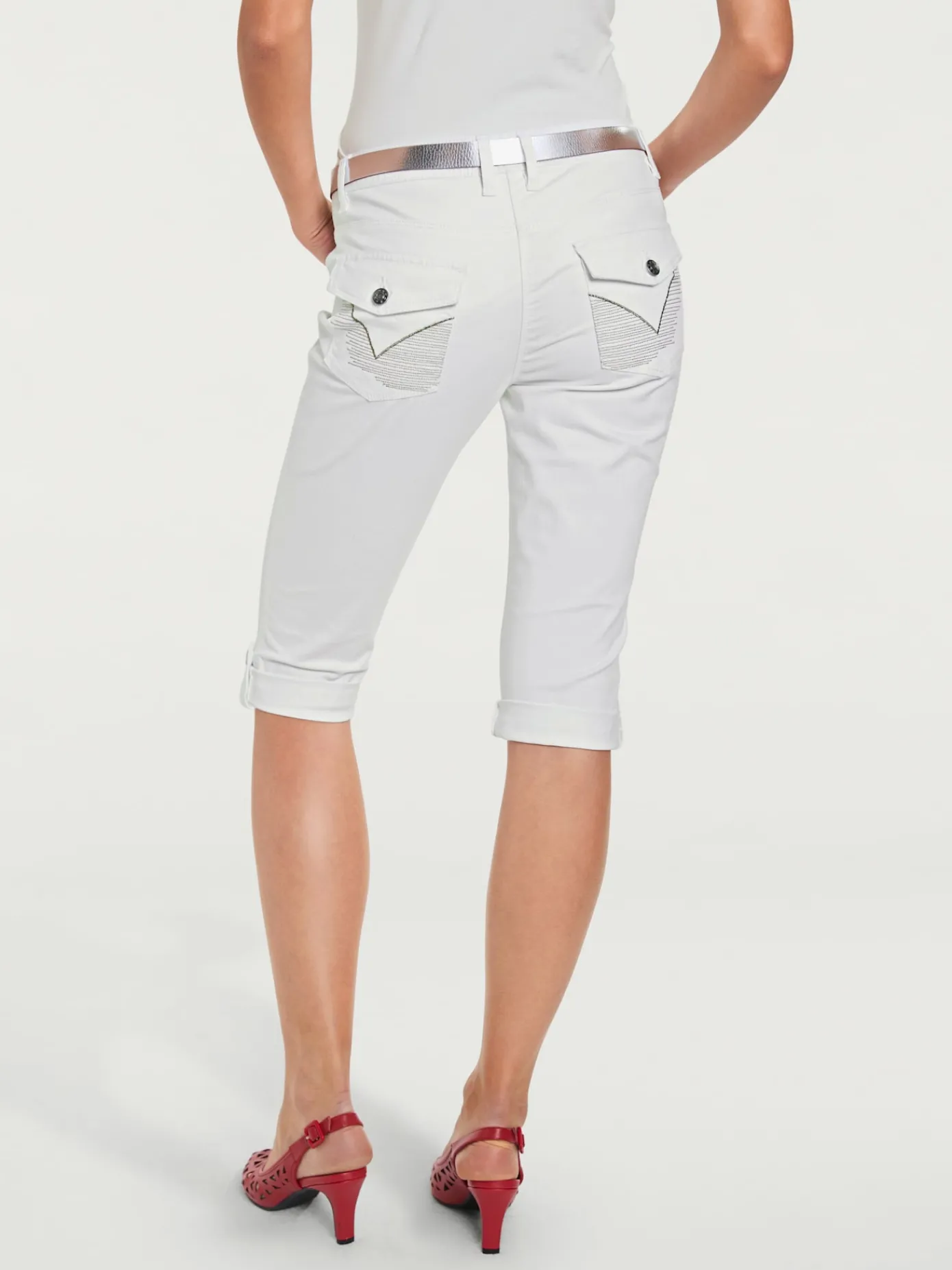 Ashley Brooke Pantalons<Corsaire en jean coupe skinny