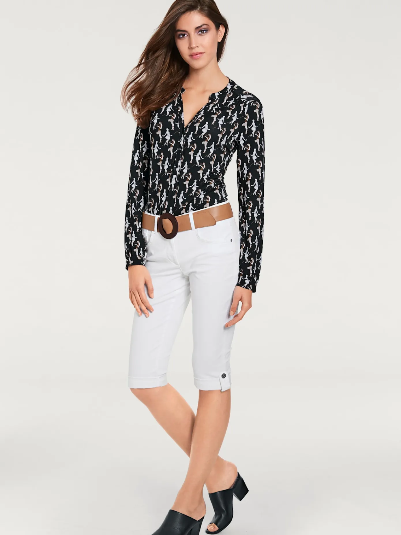 Ashley Brooke Pantalons<Corsaire en jean coupe skinny