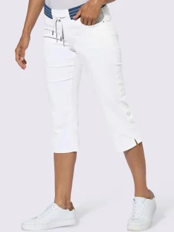 Collection L Pantalons<Corsaire en jean qualité coton doux sur la peau