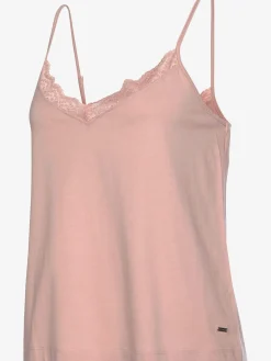 LASCANA T-Shirts<Débardeur avec empiècement en dentelle à l'encolure en v