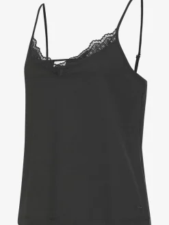 LASCANA T-Shirts<Débardeur avec empiècement en dentelle à l'encolure en v