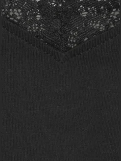 LASCANA T-Shirts<Débardeur avec empiècement en dentelle à l'encolure en v