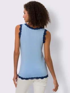 Linea Tesini T-Shirts|Débardeurs<Débardeur bordure en dentelle décorative