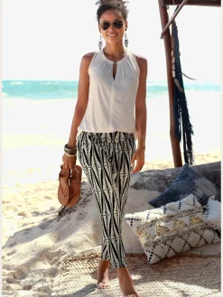 LASCANA T-Shirts|Débardeurs<Débardeur boucle décorative couleur or