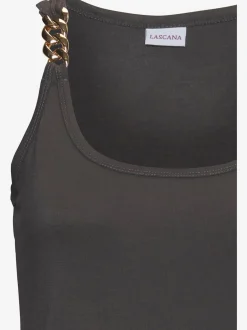 LASCANA T-Shirts|Débardeurs<Débardeur chaînes fantaisie couleur or sur les bretelles