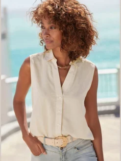 LASCANA Débardeurs<Débardeur col chemisier classique