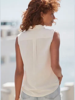 LASCANA Débardeurs<Débardeur col chemisier classique