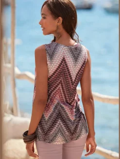 LASCANA T-Shirts|Débardeurs<Débardeur col v plissé