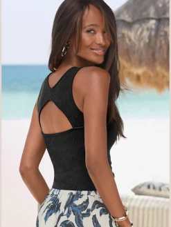 s.Oliver T-Shirts<Débardeur côtelé