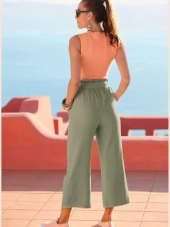 LASCANA T-Shirts<Débardeur côtelé débardeur à encolure haute