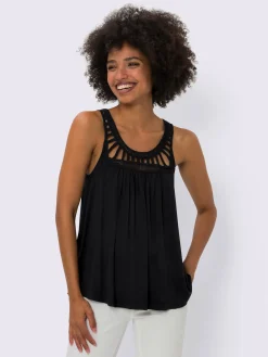 Linea Tesini T-Shirts|Débardeurs<Débardeur dentelle crochetée à l'encolure ronde