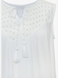 LASCANA Débardeurs<Débardeur dentelle et motif ajouré à l'encolure