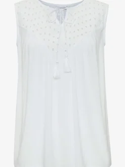 LASCANA Débardeurs<Débardeur dentelle et motif ajouré à l'encolure