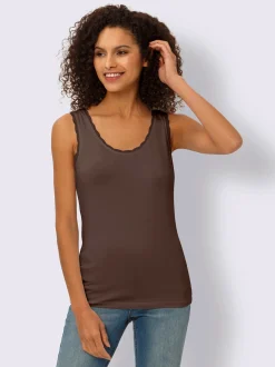 Linea Tesini Débardeurs|T-Shirts<Débardeur détails en dentelle tendance