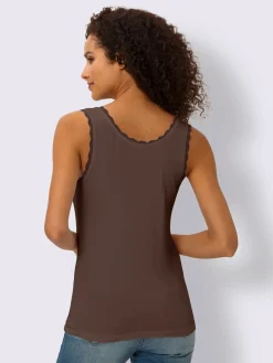 Linea Tesini Débardeurs|T-Shirts<Débardeur détails en dentelle tendance