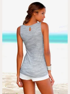 Beachtime Débardeurs|T-Shirts<Débardeur effet structuré bicolore