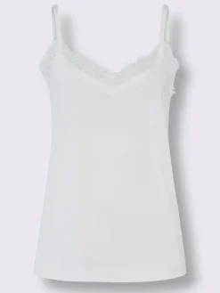 Linea Tesini Débardeurs|T-Shirts<Débardeur en dentelle jolie dentelle sur l'encolure
