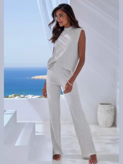 French Connection Débardeurs<Débardeur en tricot débardeur sans manches en qualité côtelée