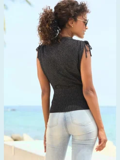 LASCANA Débardeurs<Débardeur en tricot encolure en v aspect superposé