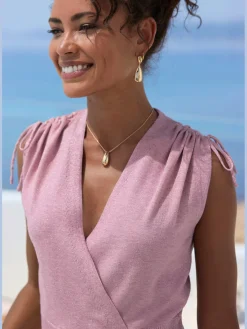 LASCANA Débardeurs<Débardeur en tricot encolure en v aspect superposé