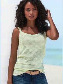 Vivance Débardeurs<Débardeur en tricot rayures en fils teintés