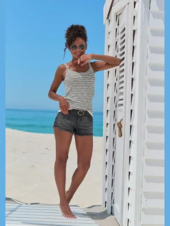 Vivance Débardeurs<Débardeur en tricot rayures en fils teintés